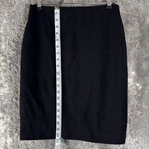 Alfani Petite Size PP Stretch Minimalist S Knee Length Pencil Skirt Black Lined - Picture 2 of 7